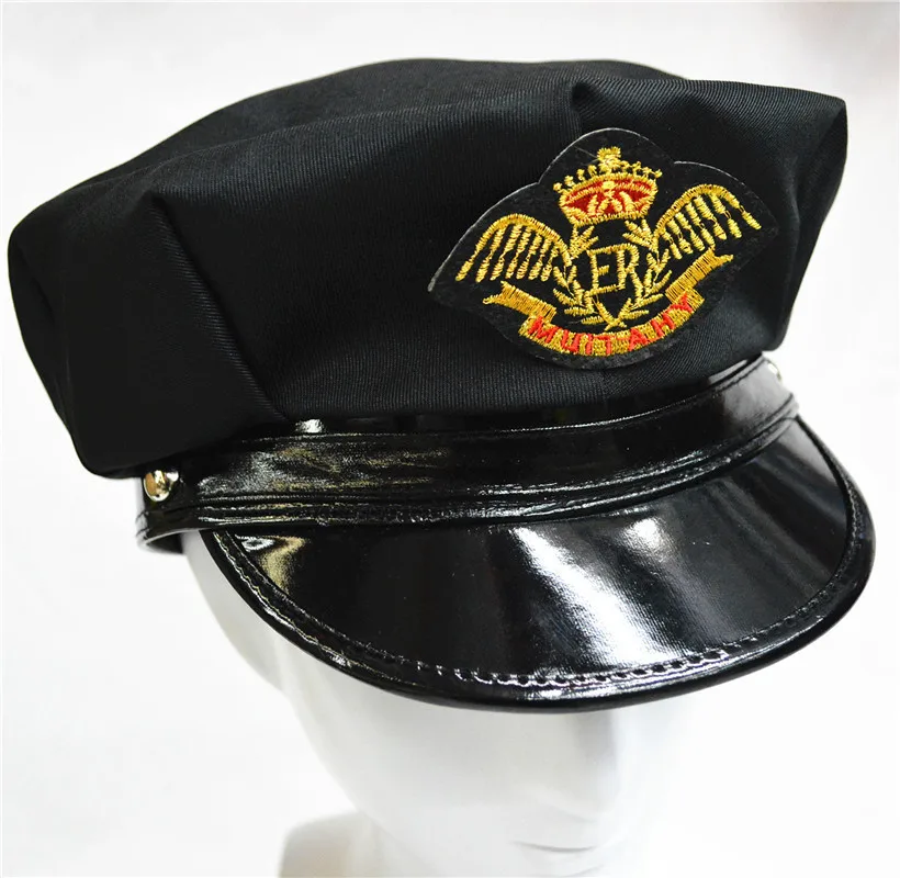 Новинка, унисекс, восьмиугольная Военная Кепка, плоская верхняя часть, Полицейская Кепка, американская Кепка, кепка для сцены, шляпы для мужчин и женщин - Цвет: 4