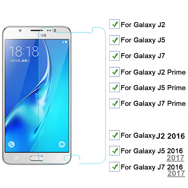 Screen-Protector-Tempered-Glass-For-Samsung-Galaxy-J5-J7-2016-Pro-J2-Prime-Protective-Film-Phone