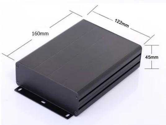 Алюминий футляр для проекта Электрический PCB коробка разделили Дело 122(4,") X45(1,77") X160(6,") мм, сделай сам, Новинка