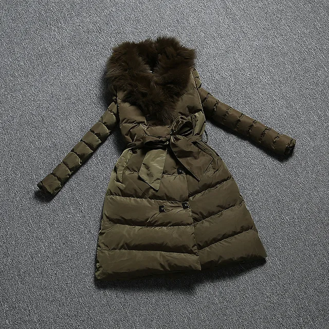 Cheap Hot Sale Women Down Jacket Winter New Thick Long Fur Collar Down Coat Abrigos Mujer Down Clothing Brand Clothing Jacket 