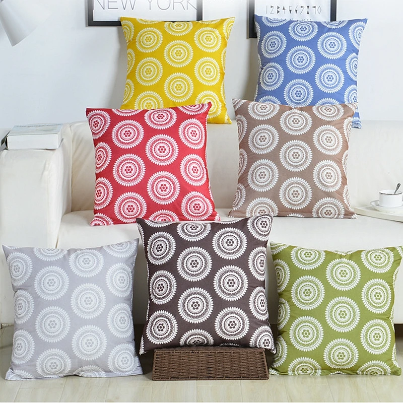 

Geometric Printing Soft Flocking Cushion Cover Decorative Sofa Fashion Nap Throw Pillow Case Car Home Decor Household Supplies