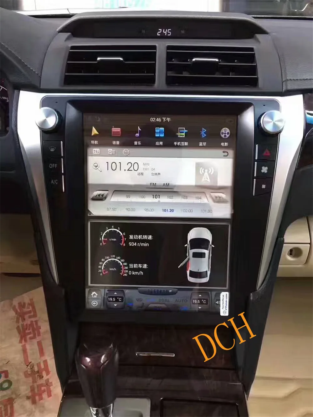 Discount 12.1‘’  Vertical tesla style Android 8.1 Car DVD player GPS Navigation Radio for Toyota Camry 2012-2017 4G RAM PX6  6 CORES 5