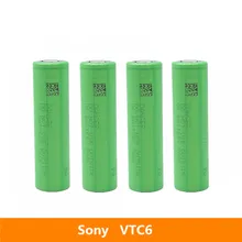 4 шт. 3,7 в 18650 3120 мАч 30A, для Sony US18650VTC6 VTC6 3,6 В Аккумулятор IMR для игрушек e-сигареты факел фонарик и т. Д