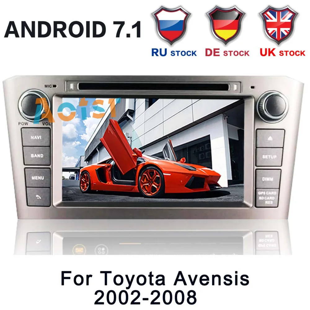 

7" 2 Din 8 CORE Android8.0 Car DVD Player Stereo GPS Navigation Radio For Toyota Avensis T250 2002 2003 2004 2005 2006 2007 2008