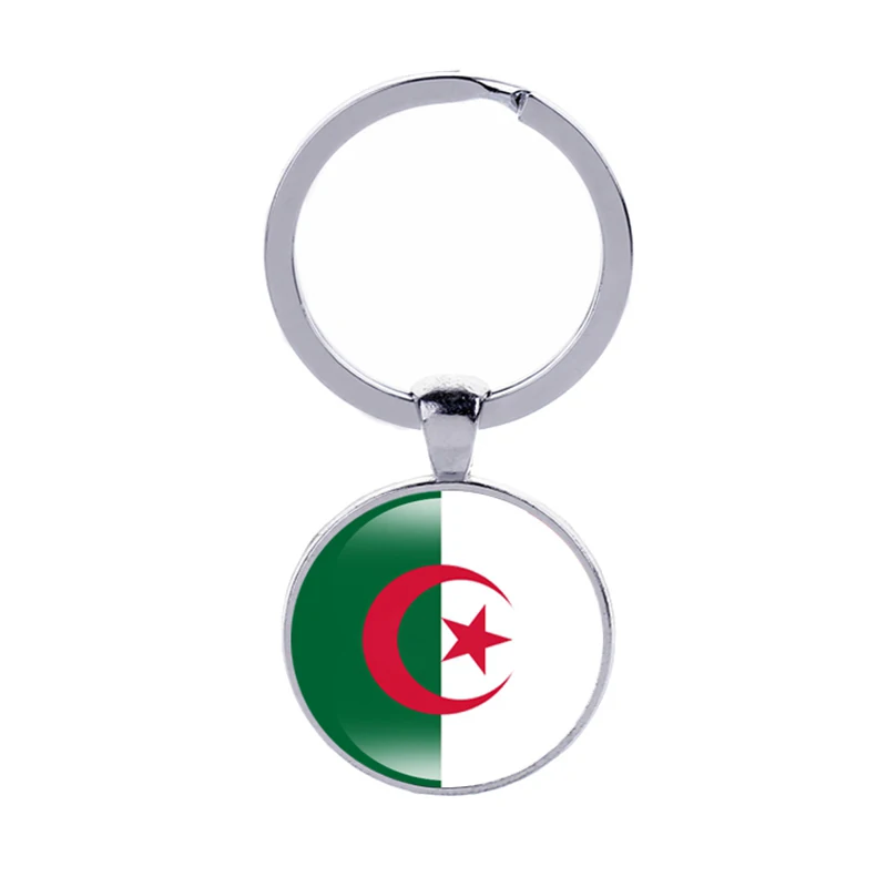 Canuomen Algeria брелок для ключей «флаг», Египетский, эфир, Ангола, Ботсвана, буркинадо, burundish GEQ брелоки с флагами, Женские Подарочные ювелирные изделия - Цвет: Algeria