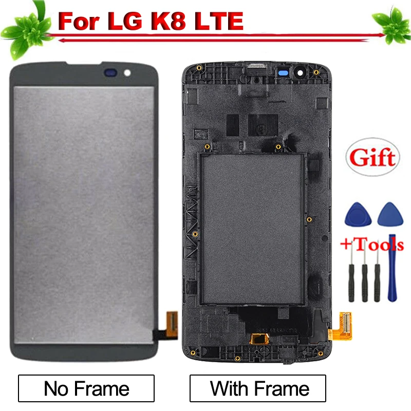

Replacement for LG K8 LTE K350 K350N K350E K350DS LCD Display With Frame Touch Screen Digitizer Assembly for LG K8 Lte LCD IPS