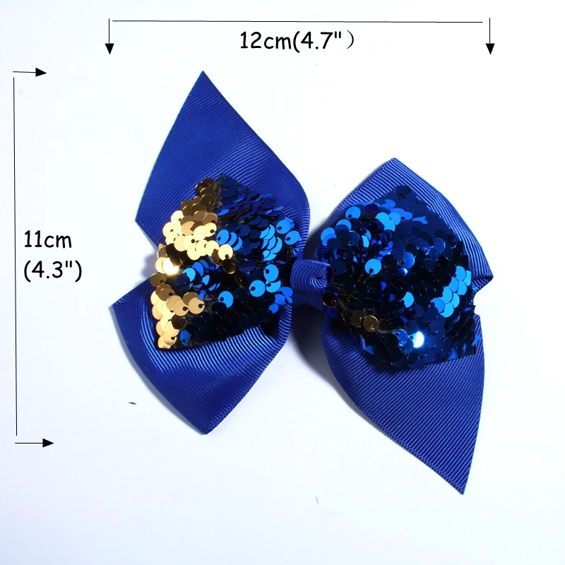 5 шт. 12 см Новая ласточкин хвост ткань в рубчик банты для волос для повязки сверкающие блестки для волос бант для волос аксессуары вы выбираете цвета