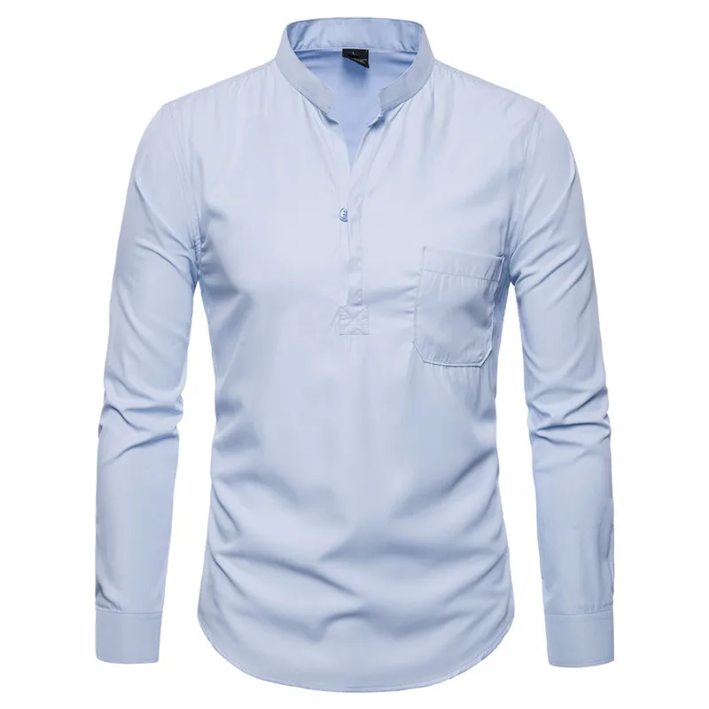 Новое поступление мужская рубашка брендовая с длинными рукавами Плотные хлопковые рубашки для мужчин белая мужская одежда S-2XL 4 цвета повседневная мужская одежда