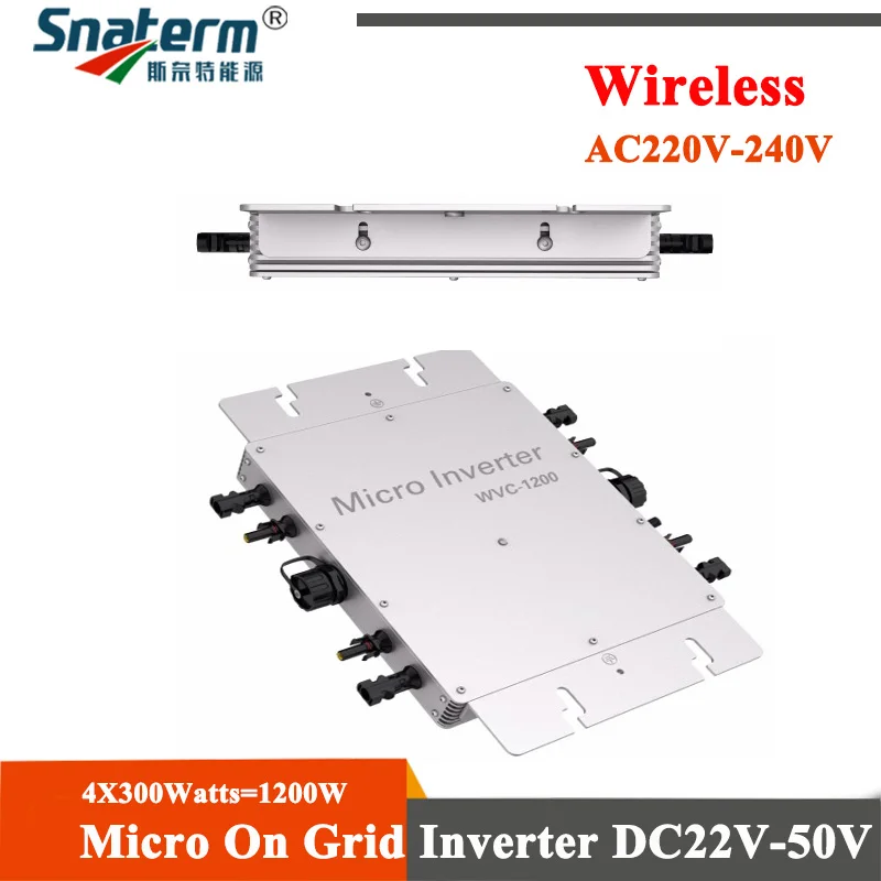 1200W беспроводной MPPT микро на сетке привязанный солнечный инвертор DC 22 50V к AC 120/230V dc