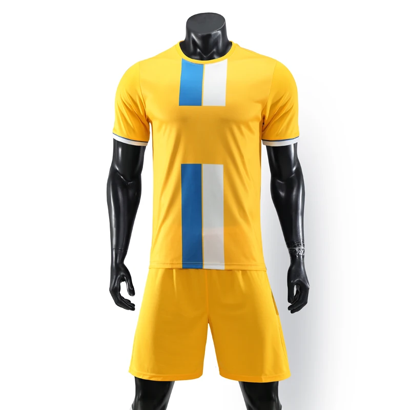 Креативная Мужская Детская футбольная игровая футболка, комплект для футбольной игры, Униформа, спортивные костюмы, Настраиваемые принты - Цвет: Yellow