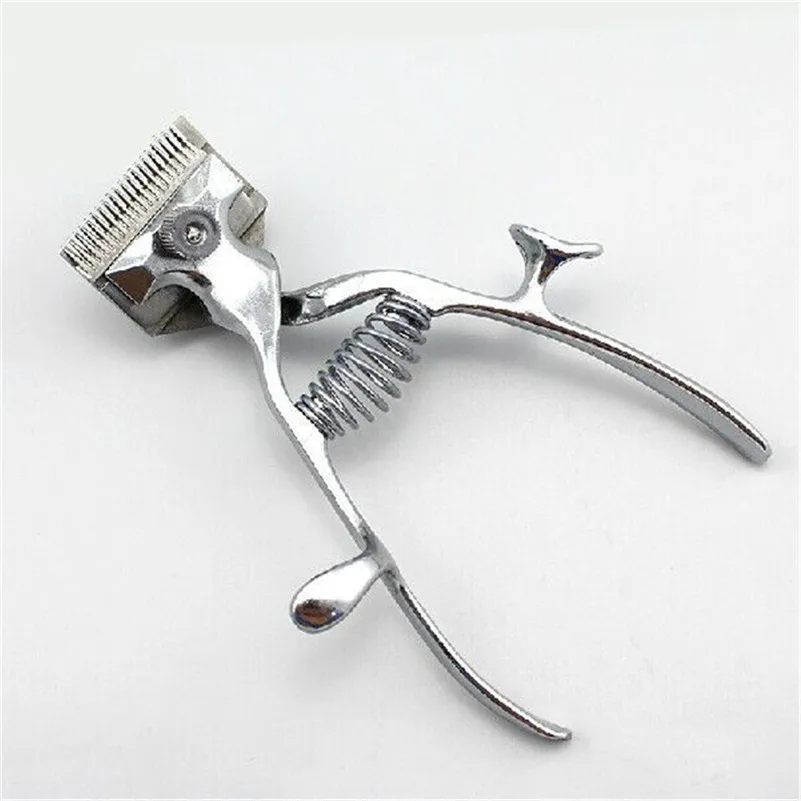 Silver mens manual hair clipper professional hair clippers and trimmers