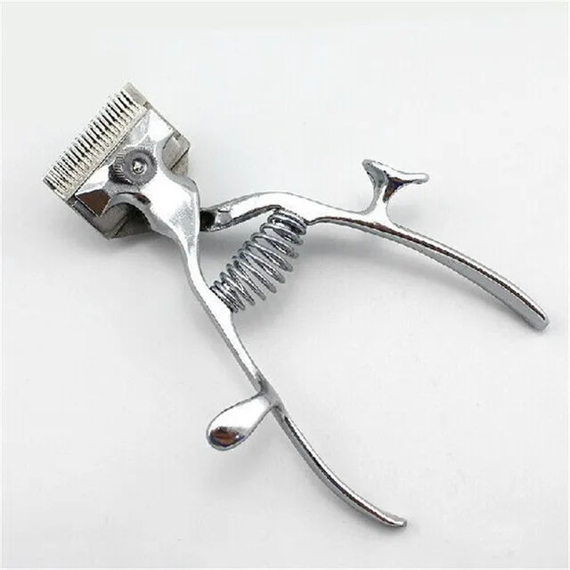 Silver mens manual hair clipper professional hair clippers and trimmers