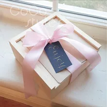 Cocostyles на заказ элегантная квадратная деревянная коробка с крышкой для сада коробка для свадебного подарка