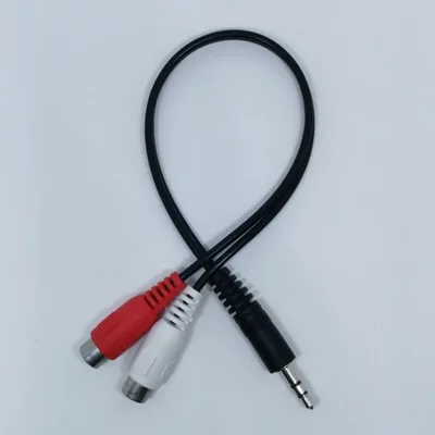 Аудиокабели 3 5 мм штекер 2 RCA гнездо стерео адаптер кабель для HDTV ПК MP3 CD плеер