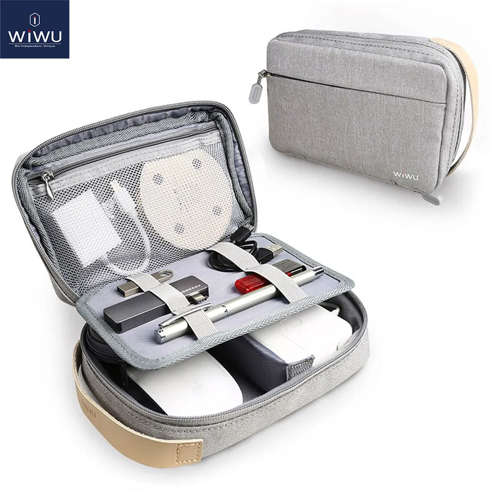

WiWU Storage Bag Traveling Digital Electronic Accessories Pouch Waterproof Battery Storage Boxes USB Cable Organizer Bag Case