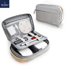 WiWU Storage Bag Traveling Digital Electronic Accessories Pouch Waterproof Battery Storage Boxes USB Cable Organizer Bag Case tuban waterproof unisex storage bag for traveling