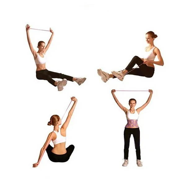 Pilates Yoga Silica gel Resistance Bands Fitness loop Pull rope Stretch Band Crossfit elastic resistance band for bodybuilding