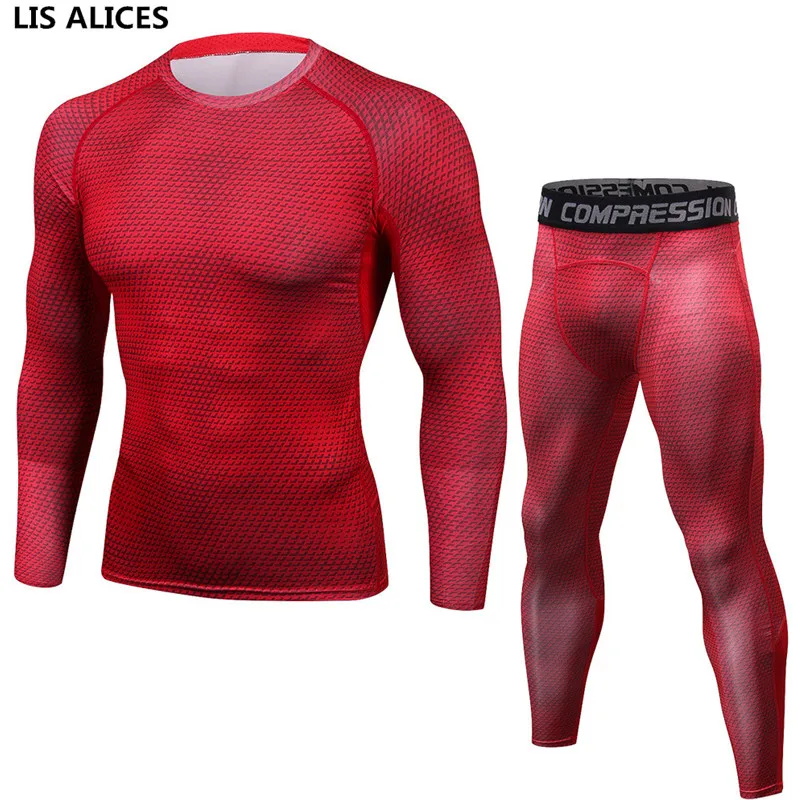 Men Pro Quick Dry Compression Long Johns Fitness Winter Gymming Male Spring Autumn Sporting Runs Workout Thermal Underwear Sets | Мужская