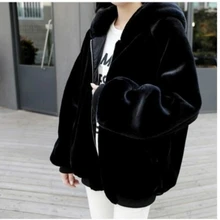 Женская куртка из искусственного меха, женские осенне-зимние пальто с капюшоном