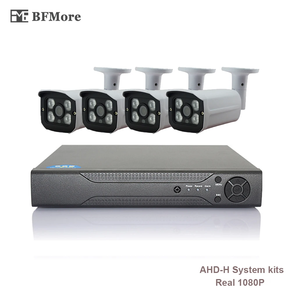 

BFMore 4CH AHD 1080P-H CCTV System 2.0MP HDMI AHD CCTV DVR IR Outdoor Security Camera Surveillance Kit Email FTP Alarm p2p xeye