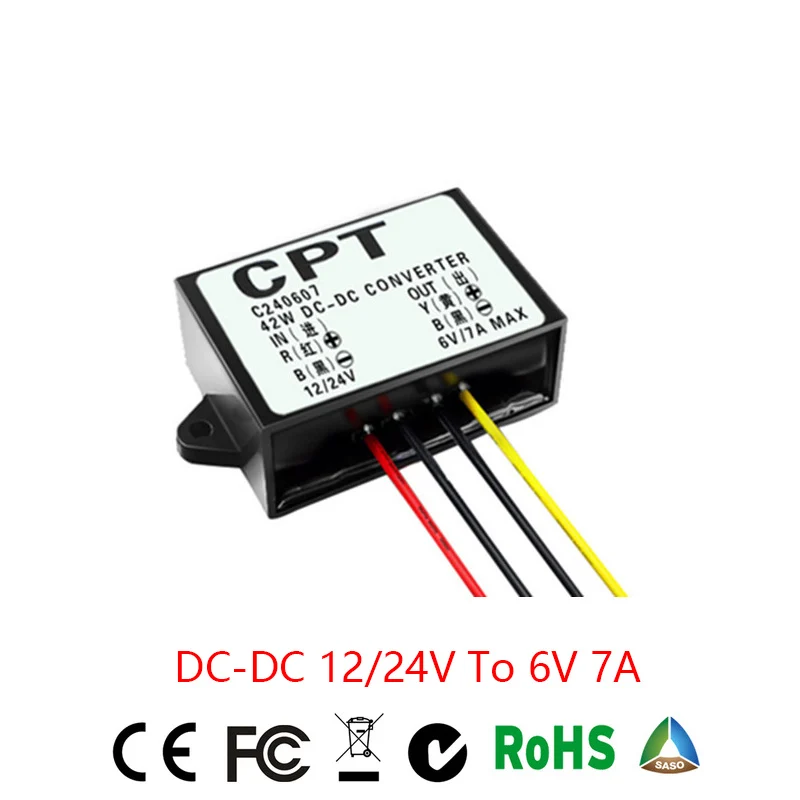 

DC-DC Converter 12/24V to 6V 7A Buck Converter