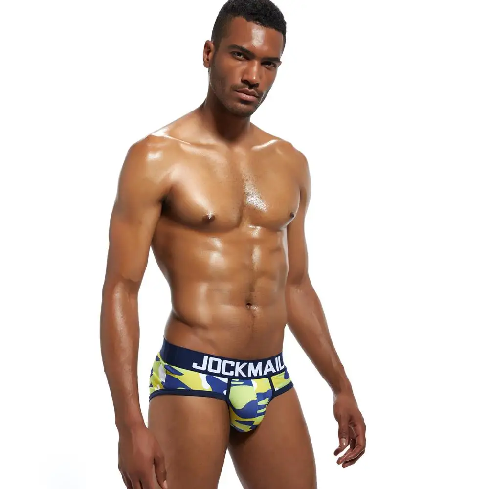 Трусы брифы JOCKMAIL мужские камуфляжные пикантное нижнее белье с низкой талией