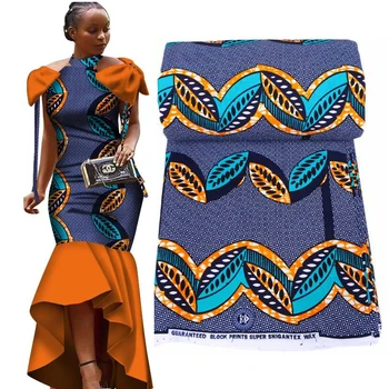 

Ankara African prints wax fabric guaranteed real Cloth wax fabric high quality 100%cotton sewing material for party dress 6yards