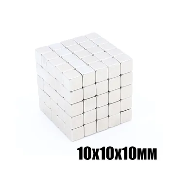 

50pcs 10x10x10 mm Super Strong Rare Earth permanent Magnet 10x10x10 mm N35 Small Block Powerful magnetic Neodymium Magnets