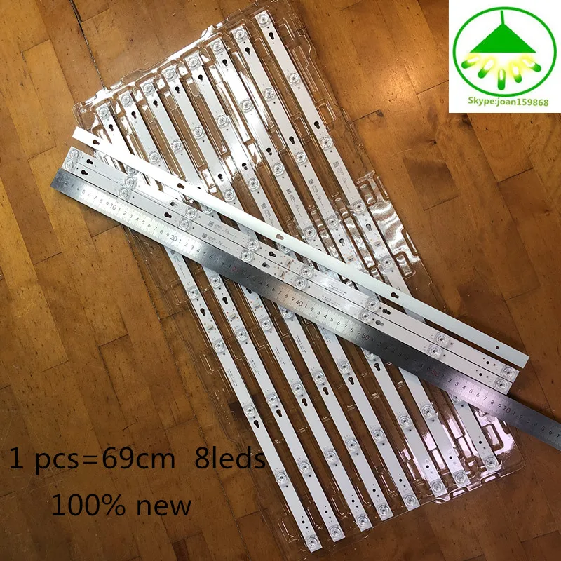 Новый комплект 6 шт. 8LED 69 см Светодиодная подсветка полоса для L40F3301B L40P F 4C LB4008 HR01J