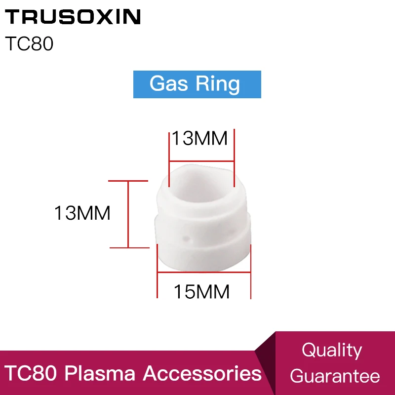 40 pcs Inverter DC Plasma Cutter Accessories/Consumables 80A TC80 Cutting Gun/Torch Electrodes Tips Gas Ring and Shiled Cups