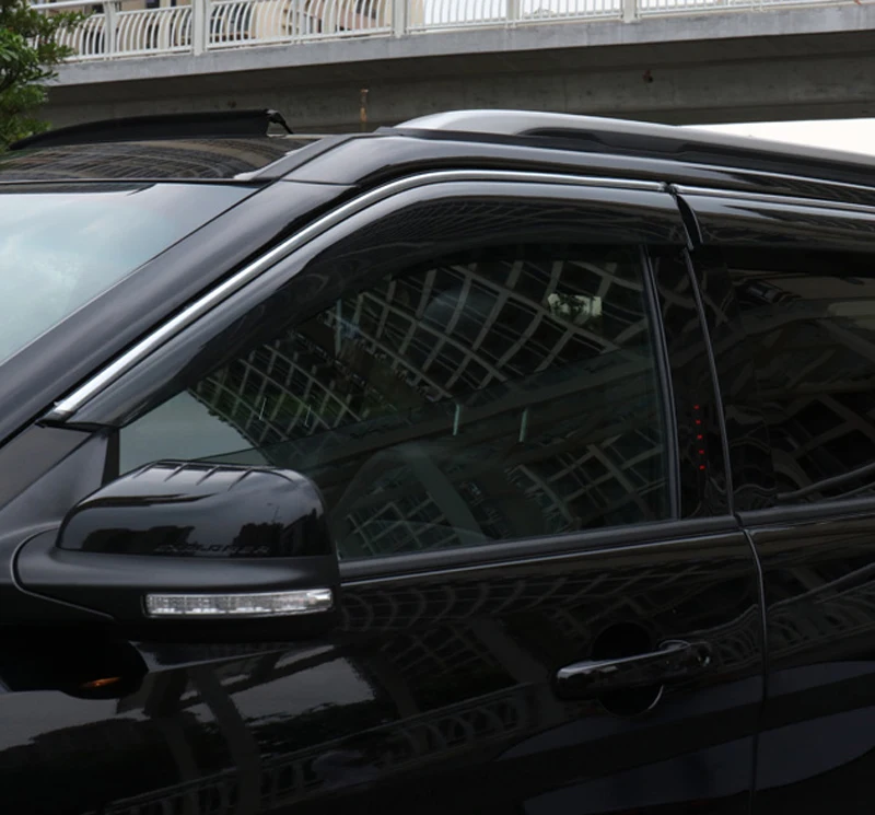 Для Ford Explorer 2011 2013 16 17 внешние оконные козырьки вентиляционные шторы Защита от солнца и дождя 4* автомобильные аксессуары