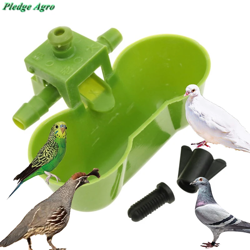 

1PCS Poultry Plastic Drinking Bowl Bird Quail Parrot Pigeon Cage Cup Drinkers Fountain Farming Farm Equipment Waterer Automatic