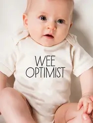Wee optimict/милый новорожденный короткий рукав, боди, Одежда для младенцев, Детская летняя одежда с буквенным принтом для мальчиков и девочек