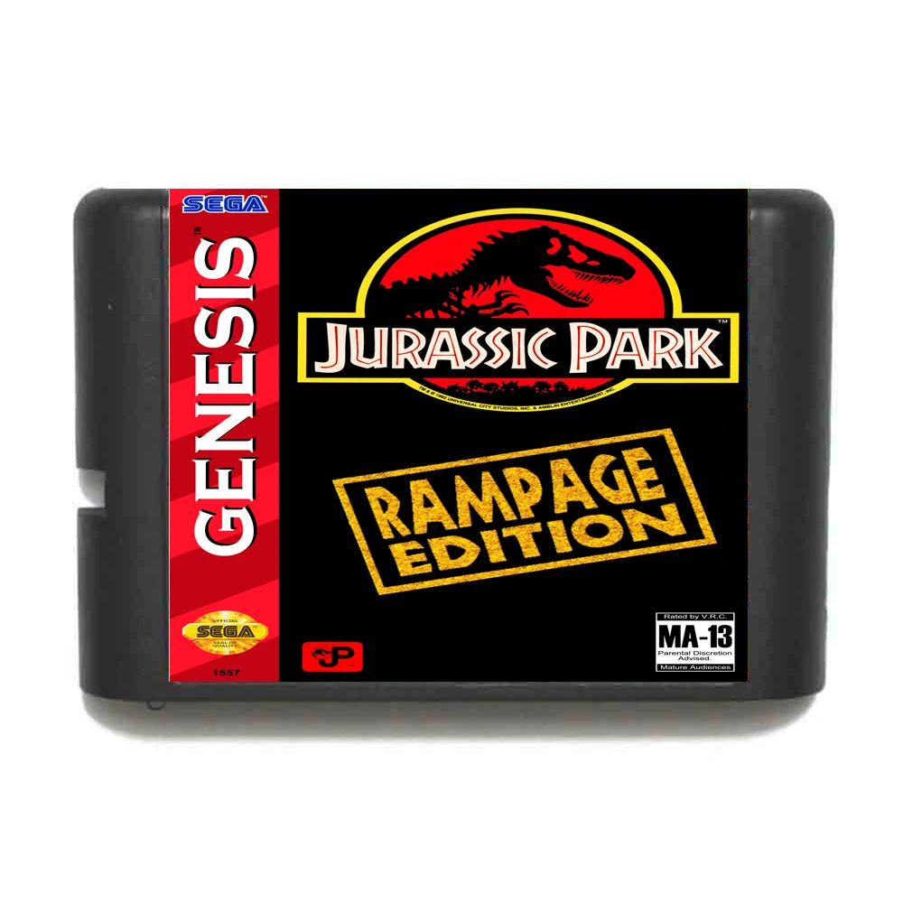 В стиле Парк Юрского периода буйство Edition 16 бит MD карточная игра для Sega игры Mega Drive