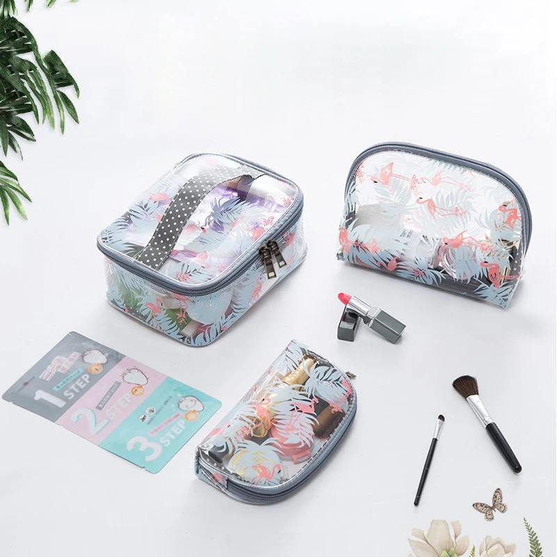 

BAKINGCHEF Fashion Women Clear Makeup Storage Bag Lady PVC Transparent Cosmetics Case Zipper Travel Pouch Accessories Supplies