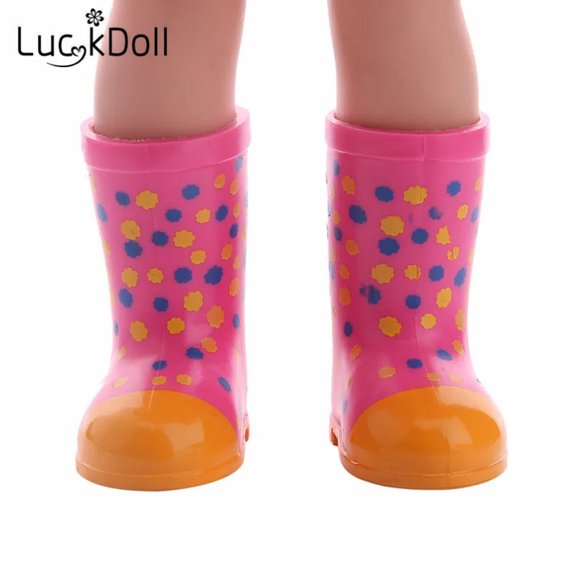 Luckydoll новая кукольная одежда, обувь, милые дождевые сапоги, подходящие для 14,5 Дюймов, американская женская кукла, детский лучший рождественский подарок