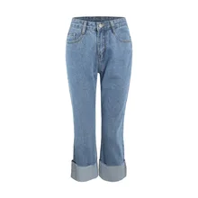 Весенне-осенние модные узкие джинсы в западном стиле с высокой талией, SML, XL, XXL, синие женские повседневные джинсы, прямые джинсовые штаны