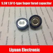 2 шт Фарад конденсаторы Суперконденсаторы 5,5 V 1.5F c-тип супер фарад конденсатор