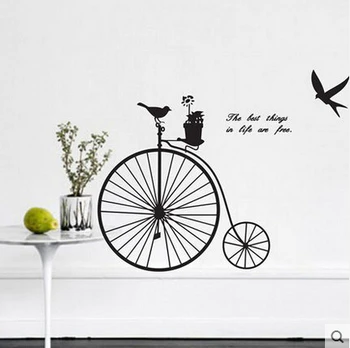 

Creative fashion wall stickers living room wall stickers strong tie sports training room bicycle