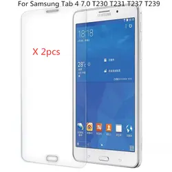 2 шт. 0,3 мм 9H закаленное Стекло Экран протектор для Samsung Galaxy Tab 4 7,0 T230 T231 T235 T237P VE T239C Защитная пленка для планшета