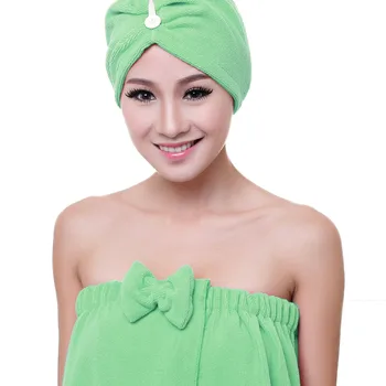 

New High Quality Women Bath skirt Absorbent Shower Body SPA Bath Wrap Towel Bath Robe Dry Hair cap Towel Sets BS