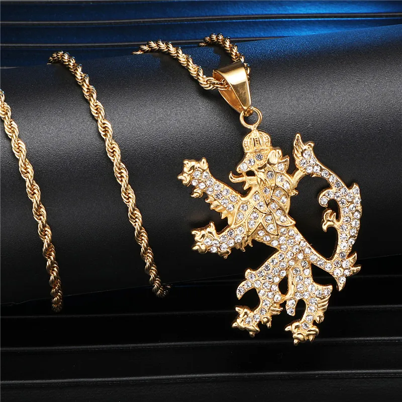 

Game of Thrones Song of Ice And Fire Roar Monster Necklaces Pendants For Male Hip Hop Stainless Steel Jewelry