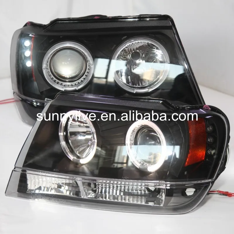 For Jeep Chrysler Grand Cherokee Led Head Light Angel Eyes 1999 2004