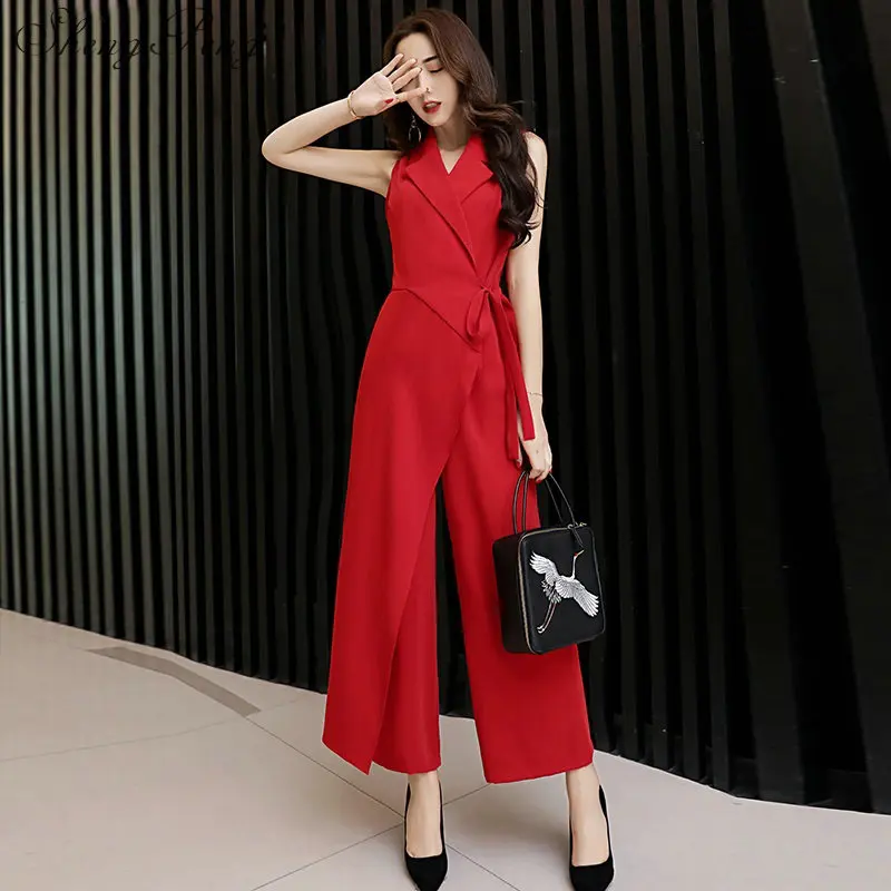 D'affaires 3 Taille Large Lâche Fahion De Cc450 Haute 2018 Soie 1 Barboteuse Salopette 4 Vêtements 2 Mousseline Élégant Femmes Jambe Décontractée xAw0qHv70