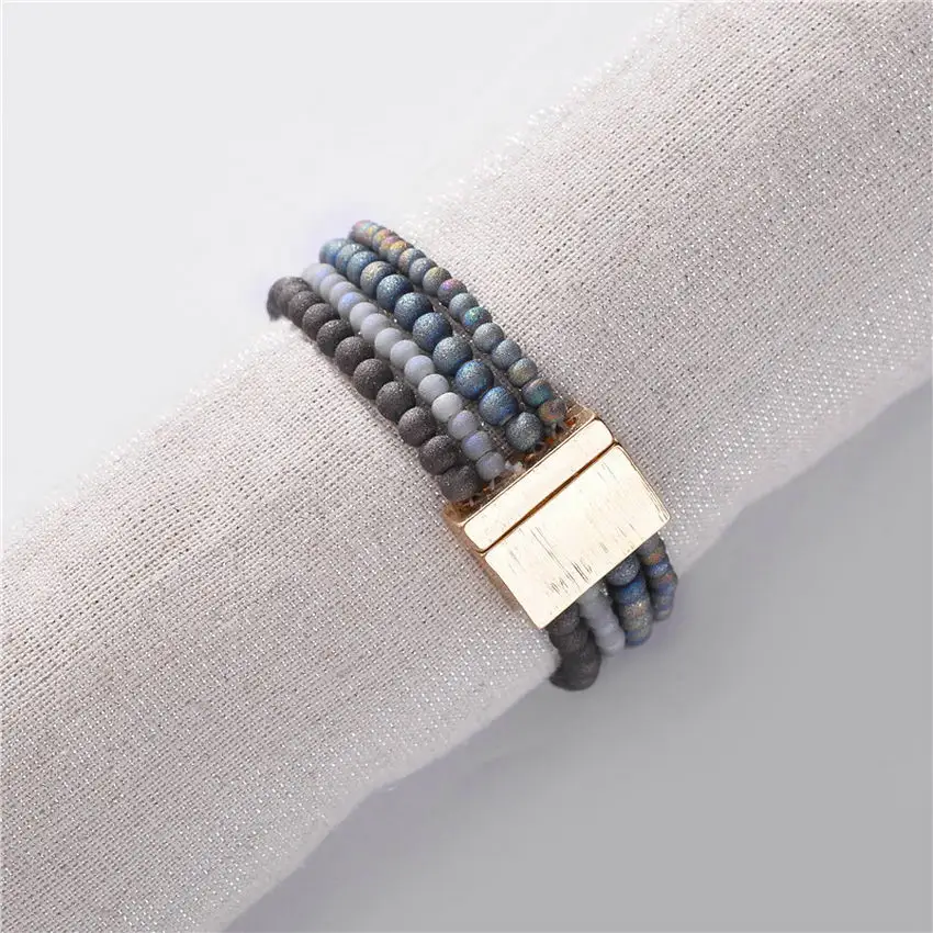 ZWPON, эластичные магнитные браслеты с натуральным камнем и бусинами, дизайнерские брендовые роскошные женские браслеты