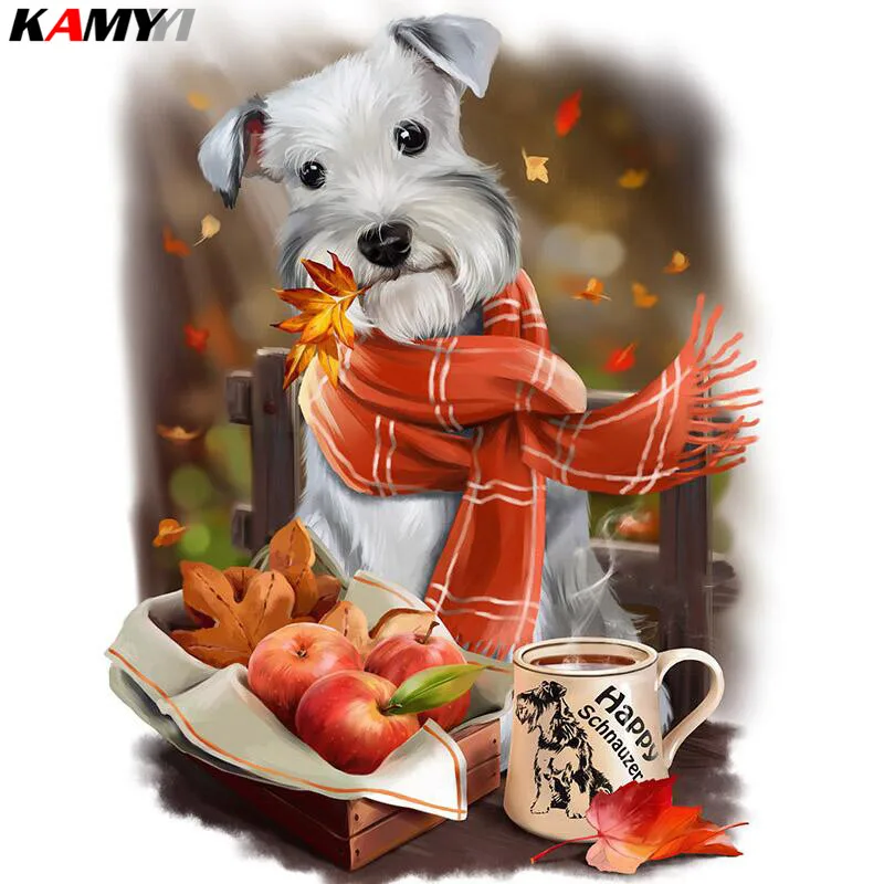 

5D diamond embroidered dog diamond painting cross stitch mosaic animal full square / round diamond decoration home DIY XY1