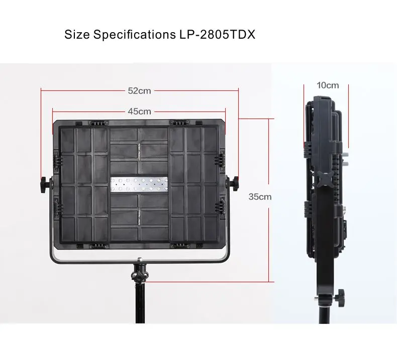 Falconeyes 140w Video Light Led Panel Camera Cri95 With Dmx System Dimmable Studio Continuous Lighting LP-2805TDX LIGHT