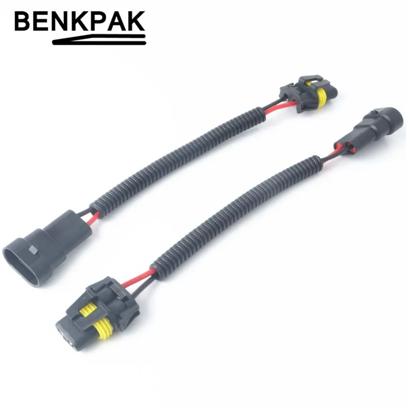 

1pc Flame retardancy Wiring Harness Socket H8 H9 H11 Wire Connector 9005 Plug Adapter for car HID LED Foglight Head Light