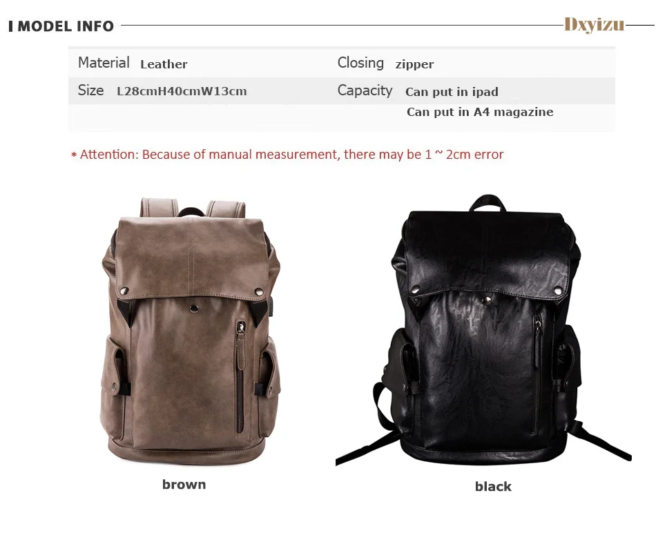 mochila de viagem qualidade couro macio grande