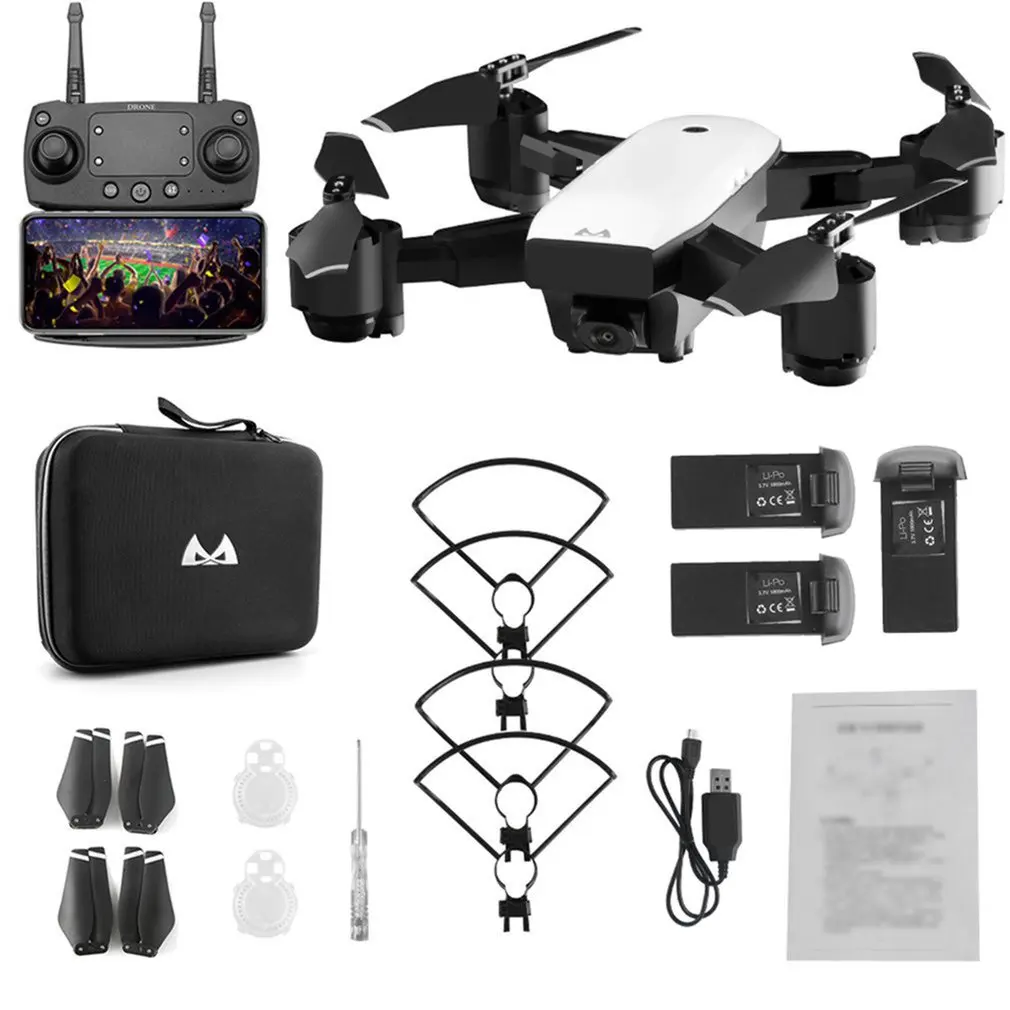 

2019 SMRC S20 Wide Angle 1080P FPV Camera Drone Foldable 6-axis RC Quadcopter With GPS 360' Flip Altitude Hold Three Batteries